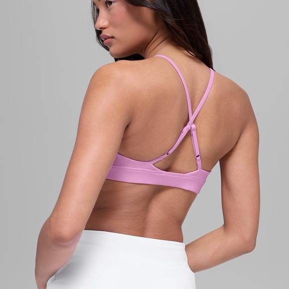 NWT Alo Splendor Bra - Candy Heart Pink/White Limited S - Picture 4 of 7